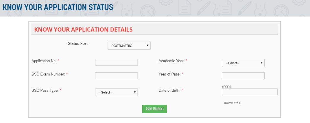 Telangana ePASS - Check Application Status