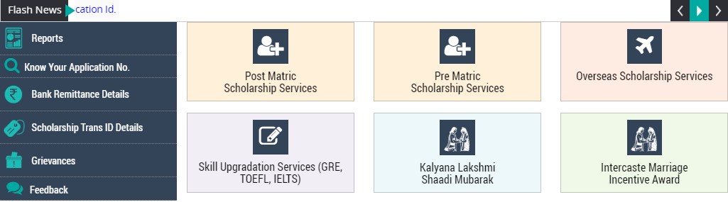 Telangana ePASS - Select Scholarship